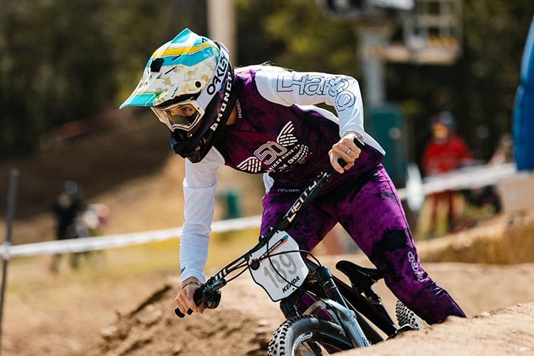 Rachel Strait champions the cause of more women participating in Dual Slalom, by leading with her front wheel.