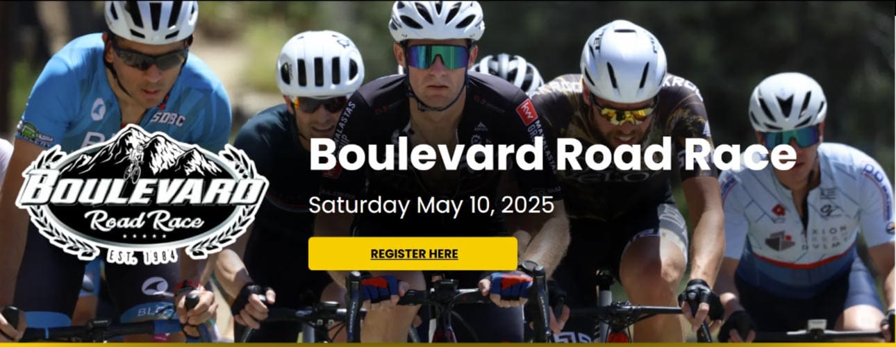 Race the 41st Boulevard Road Race—scenic San Diego loops, 1,800 ft climbs, $3K in prizes, and the 2025 SCNCA Championships. Sign up now!