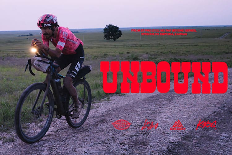 Watch video of Lachlan Morton's Unbound XL race and how this famous gravel bike race connects cyclists with Emporia, Kansas.