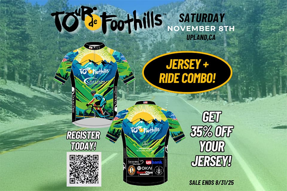 Join us for the Tour de Foothills 2025 on November 8th, a celebration honoring veterans and para-cyclists in Downtown Upland, CA.