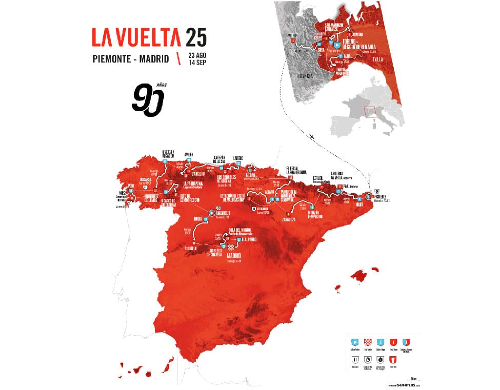 Get ready for the 2025 Vuelta a España, celebrating 80 years of intense cycling with a challenging route across four countries.
