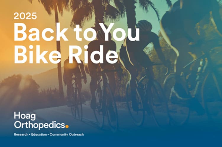 Participate in the Back to You Bike Ride sponsored by Hoag Orthopedic Institute and enjoy rides of various lengths for all ages.