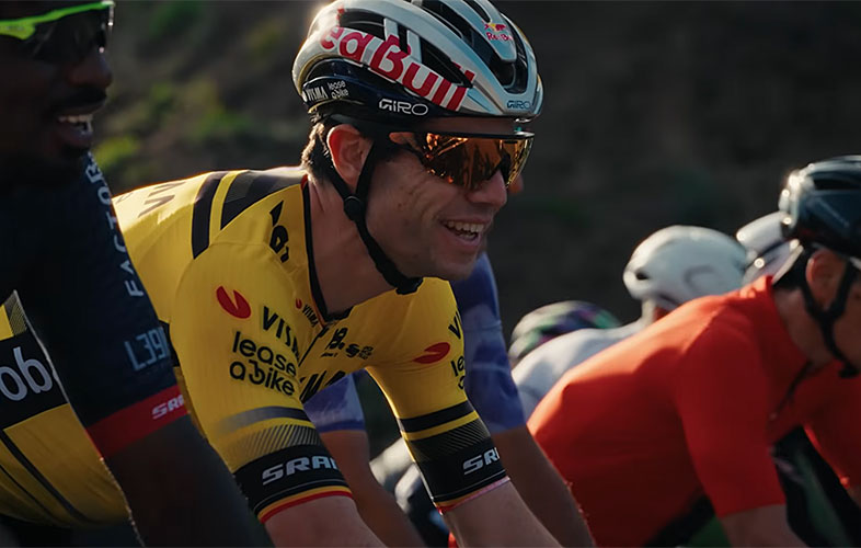 Wout van Aert connects with fans in Southern California, featuring a community ride and thrilling high-speed experiences at The Thermal Club.