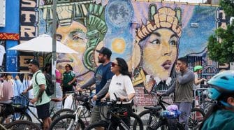 View stunning photos from CicLAvia Heart of LA that showcase cyclists, runners, and the lively atmosphere of the event.